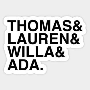 Thomas&Lauren&Willa&Ada Sticker